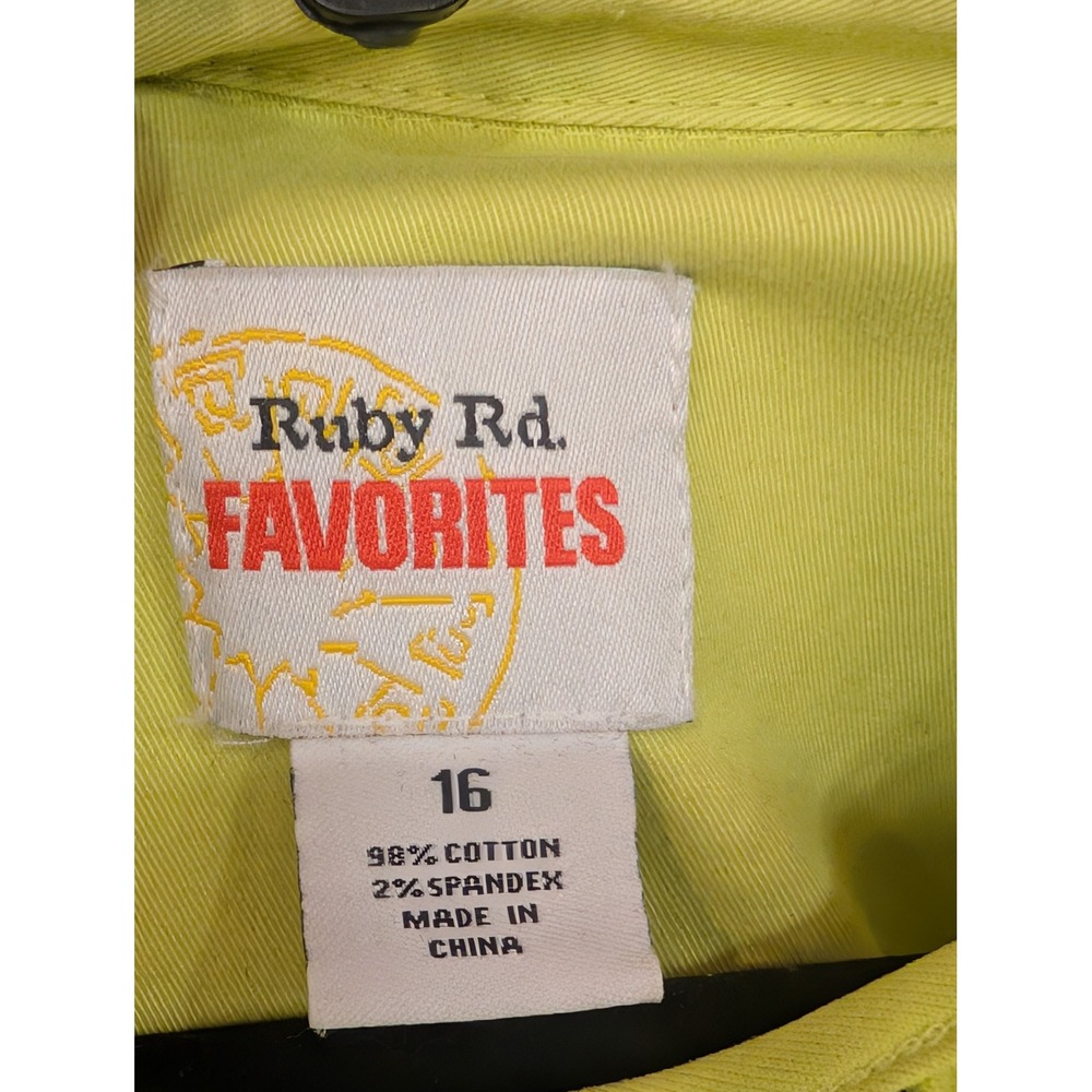Ruby Rd Preston & York Two Piece Tank Top Jacket‎ Set Green Chartreuse - Picture 6 of 8